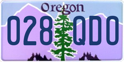 OR license plate 028QDO