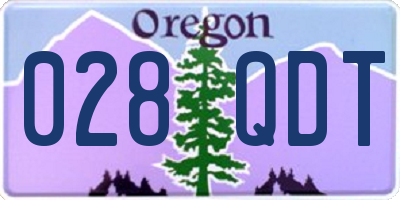 OR license plate 028QDT