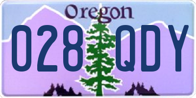OR license plate 028QDY