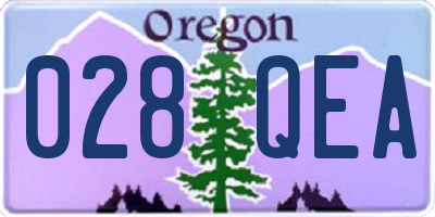 OR license plate 028QEA