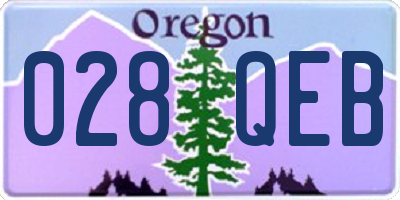 OR license plate 028QEB