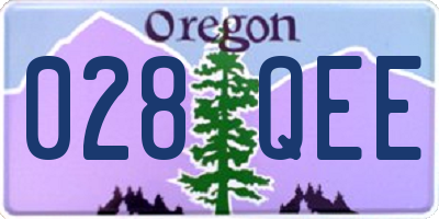 OR license plate 028QEE