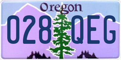 OR license plate 028QEG