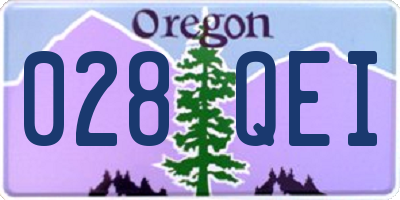 OR license plate 028QEI