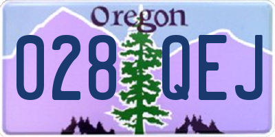 OR license plate 028QEJ