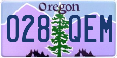 OR license plate 028QEM