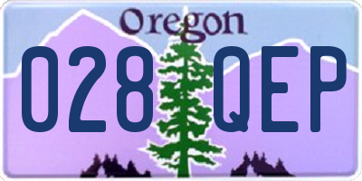 OR license plate 028QEP