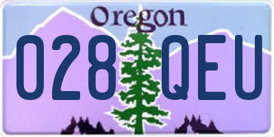 OR license plate 028QEU