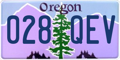 OR license plate 028QEV