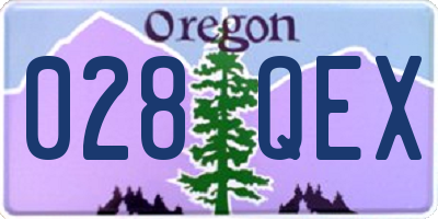 OR license plate 028QEX