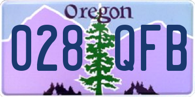 OR license plate 028QFB