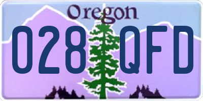 OR license plate 028QFD