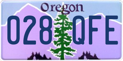 OR license plate 028QFE