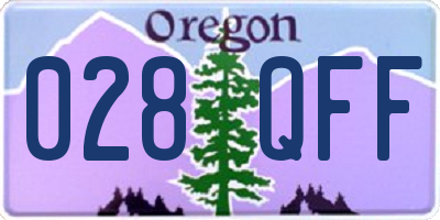 OR license plate 028QFF