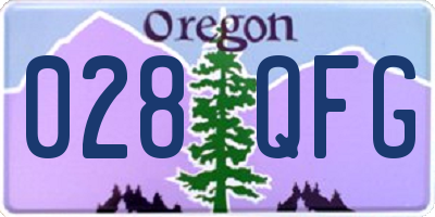 OR license plate 028QFG