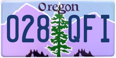 OR license plate 028QFI
