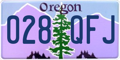 OR license plate 028QFJ
