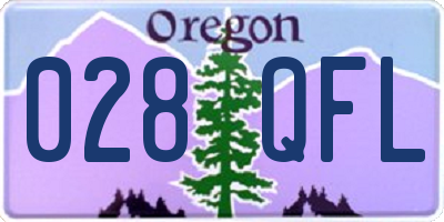 OR license plate 028QFL