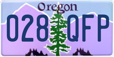 OR license plate 028QFP