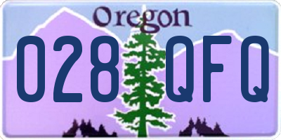 OR license plate 028QFQ