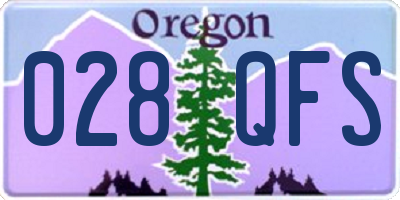 OR license plate 028QFS