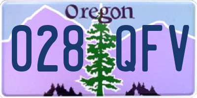 OR license plate 028QFV
