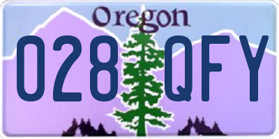 OR license plate 028QFY