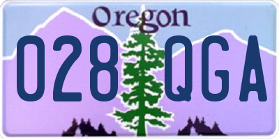 OR license plate 028QGA