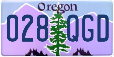 OR license plate 028QGD