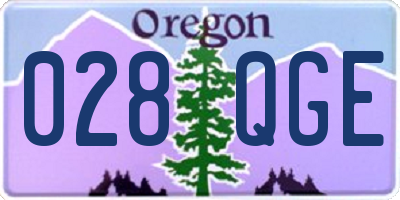 OR license plate 028QGE