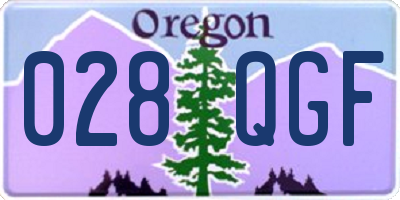 OR license plate 028QGF