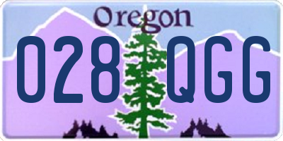 OR license plate 028QGG