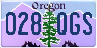OR license plate 028QGS