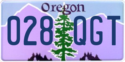 OR license plate 028QGT