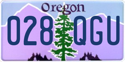 OR license plate 028QGU