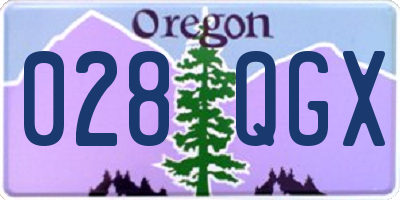 OR license plate 028QGX