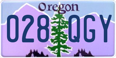OR license plate 028QGY