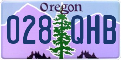 OR license plate 028QHB