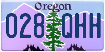OR license plate 028QHH