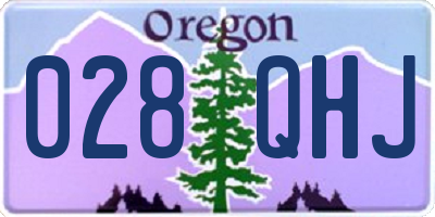 OR license plate 028QHJ