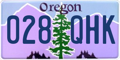 OR license plate 028QHK