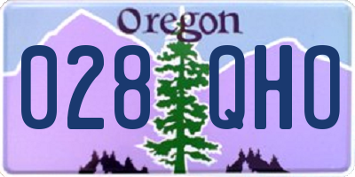 OR license plate 028QHO