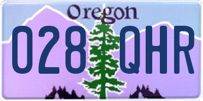 OR license plate 028QHR