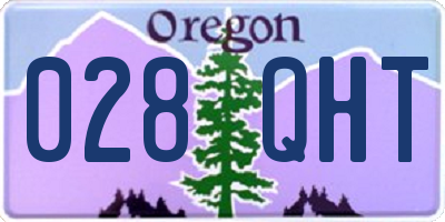 OR license plate 028QHT