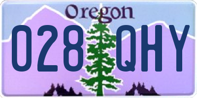 OR license plate 028QHY