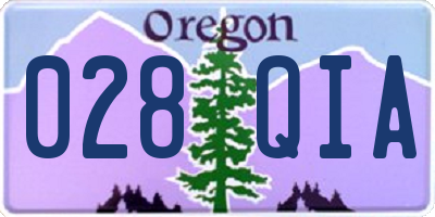 OR license plate 028QIA