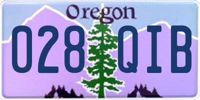 OR license plate 028QIB