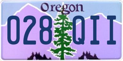 OR license plate 028QII