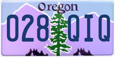 OR license plate 028QIQ