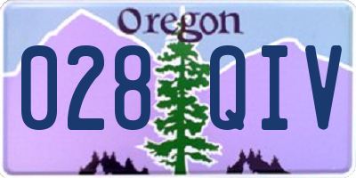 OR license plate 028QIV